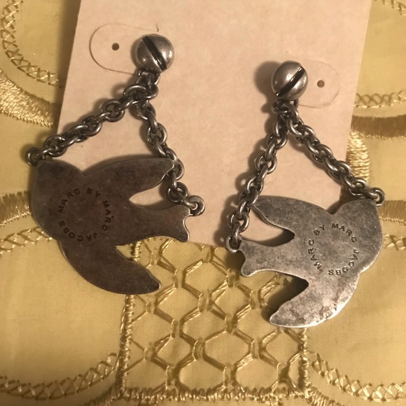 NWOT Marc by Marc Jacobs dove bird drop earrings - Picture 2 of 2